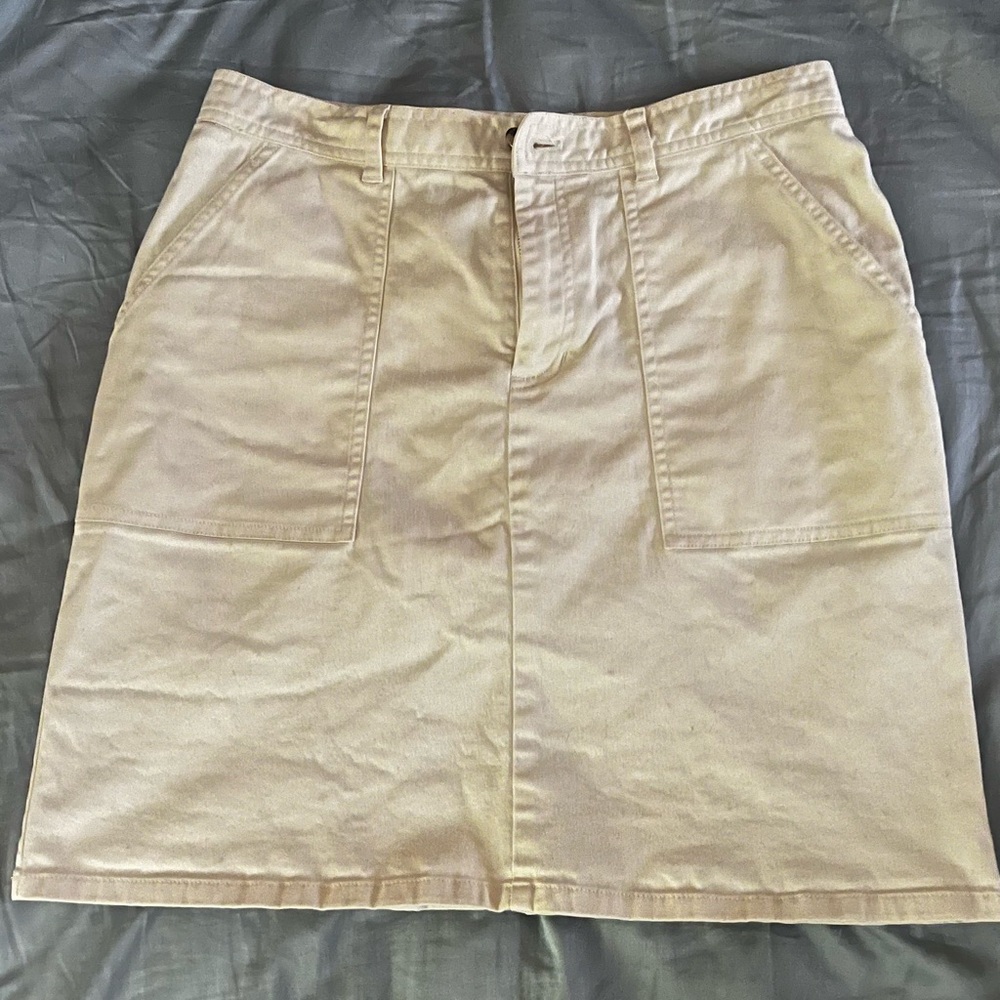 Lauren Ralph Lauren Cream Knee High Skirt